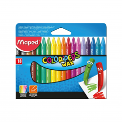 Lápis de Cera Maped 18 cores